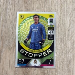 Topps Thibaut Courtois Stopper Card. Soccer Trading Card.